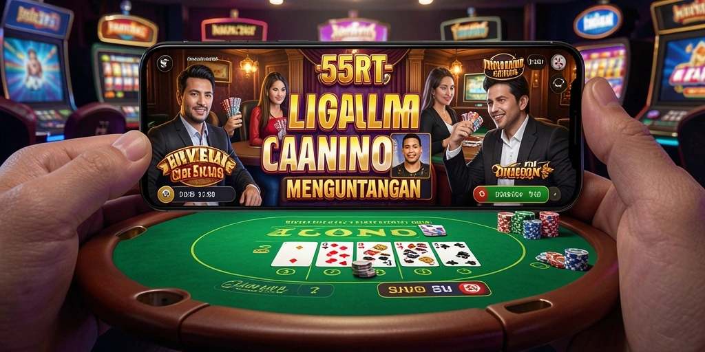 Tampilan permainan Live Casino yang mengesankan dan interaktif.