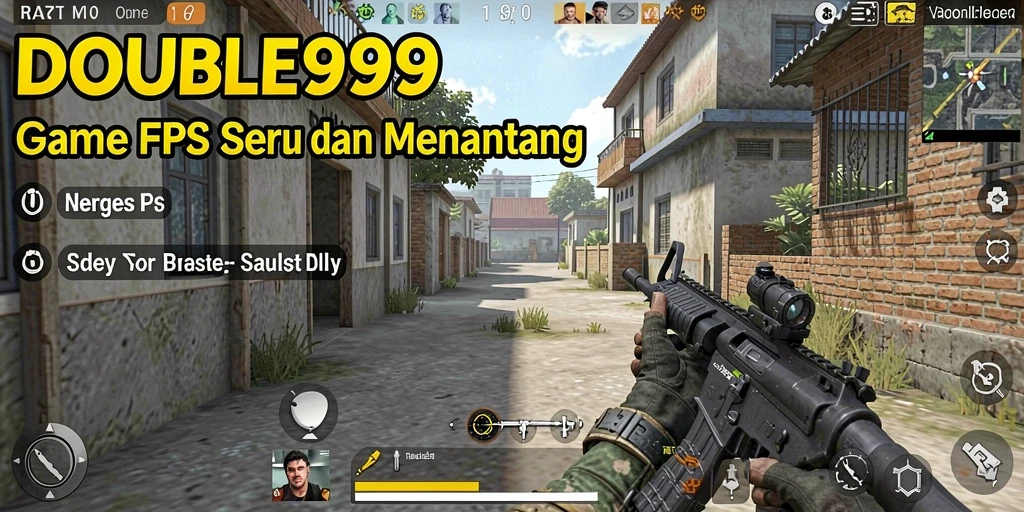 Tangkapan layar utama DOUBLE999 menampilkan aksi menembak mendebarkan.