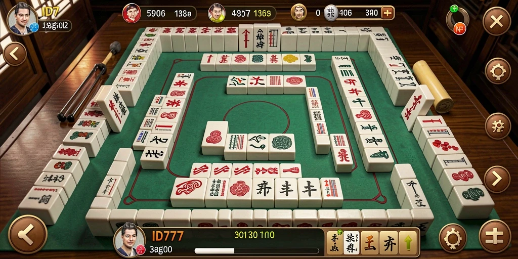 Screenshot gameplay ID777 yang menampilkan keseruan permainan Mahjong.