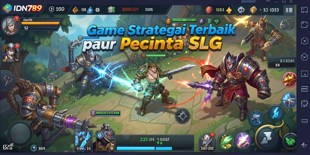 Screenshot gameplay IDN789 menampilkan aksi strategi yang mendebarkan di medan perang.