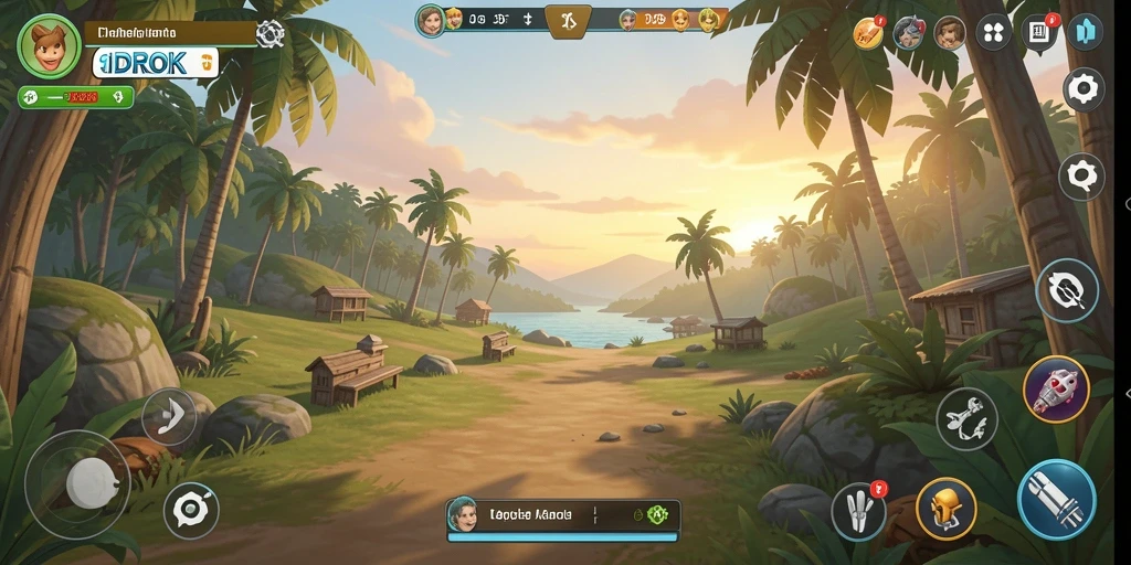 Screenshot menunjukkan aksi seru dalam gameplay IDROK yang colorful.