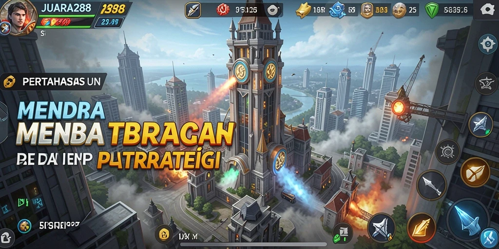 Screenshot gameplay JUARA288 menunjukkan aksi Tower Defense yang mendebarkan.
