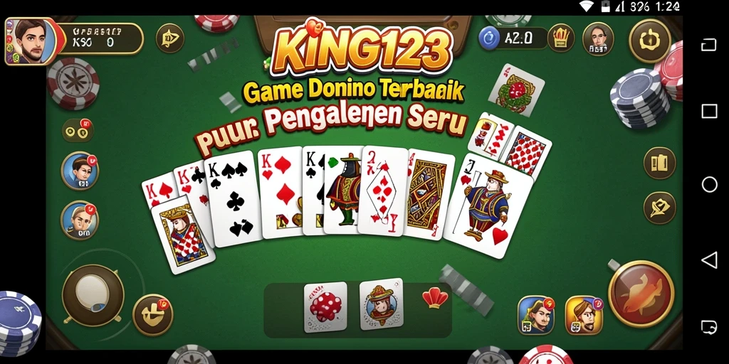 Tampilan gameplay seru di KING123 saat bermain Domino.