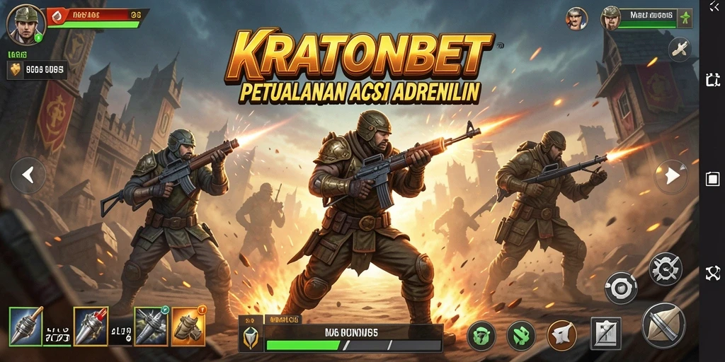 Screenshot game KRATONBET menampilkan aksi pertarungan yang seru.