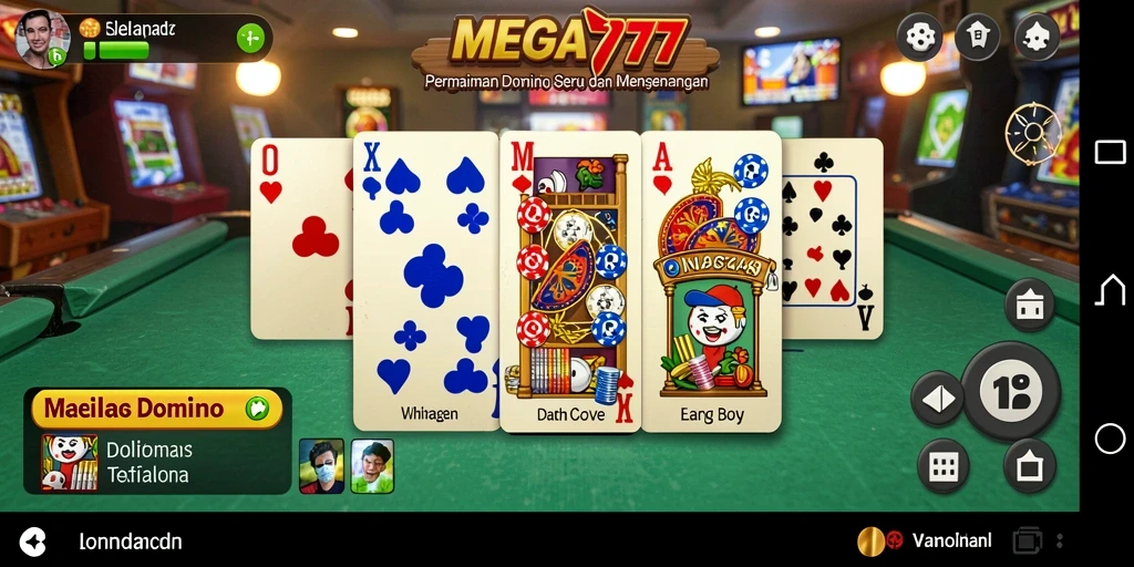 Screenshot MEGA777 menampilkan momen seru permainan Domino.