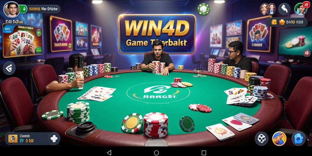 Tampilan menarik dari gameplay Poker di WIN4D yang penuh aksi.
