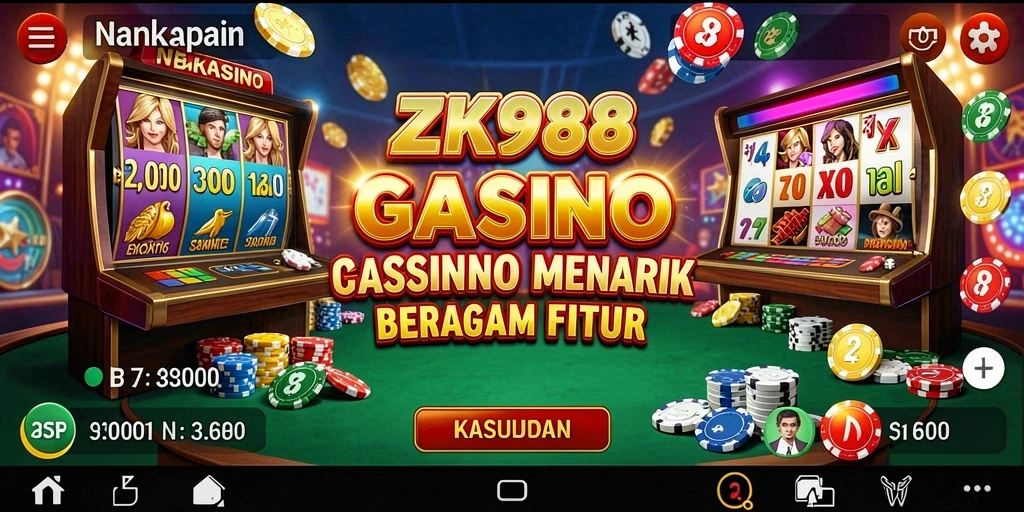Tampilan gameplay menarik dari ZK988 yang menggambarkan pengalaman Kasino.